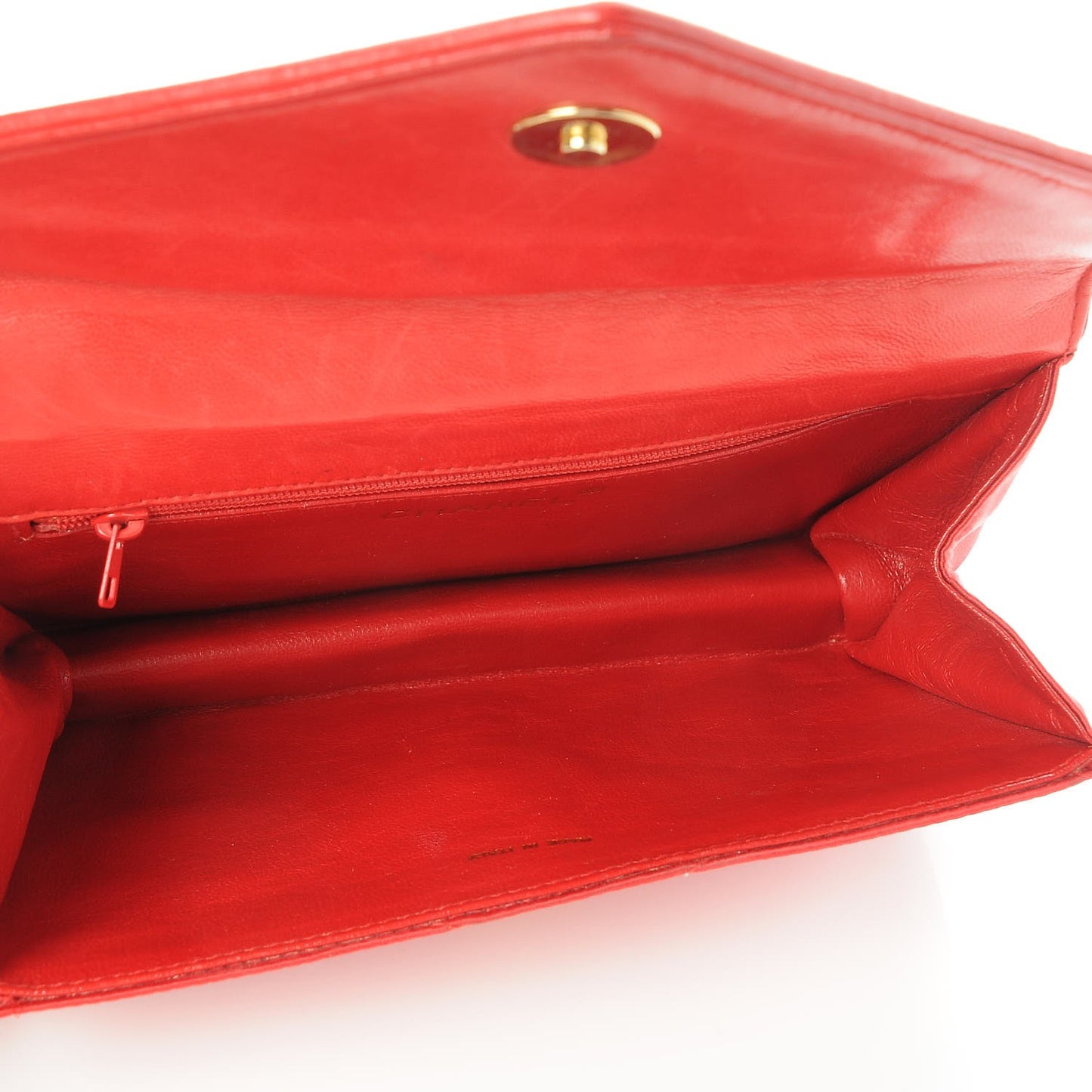 Satin CC Envelope Flap Red