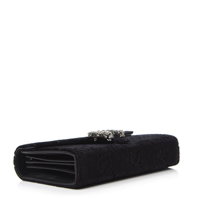 Gucci Velvet GG Monogram Mini Dionysus Chain Wallet Black 4 of 10