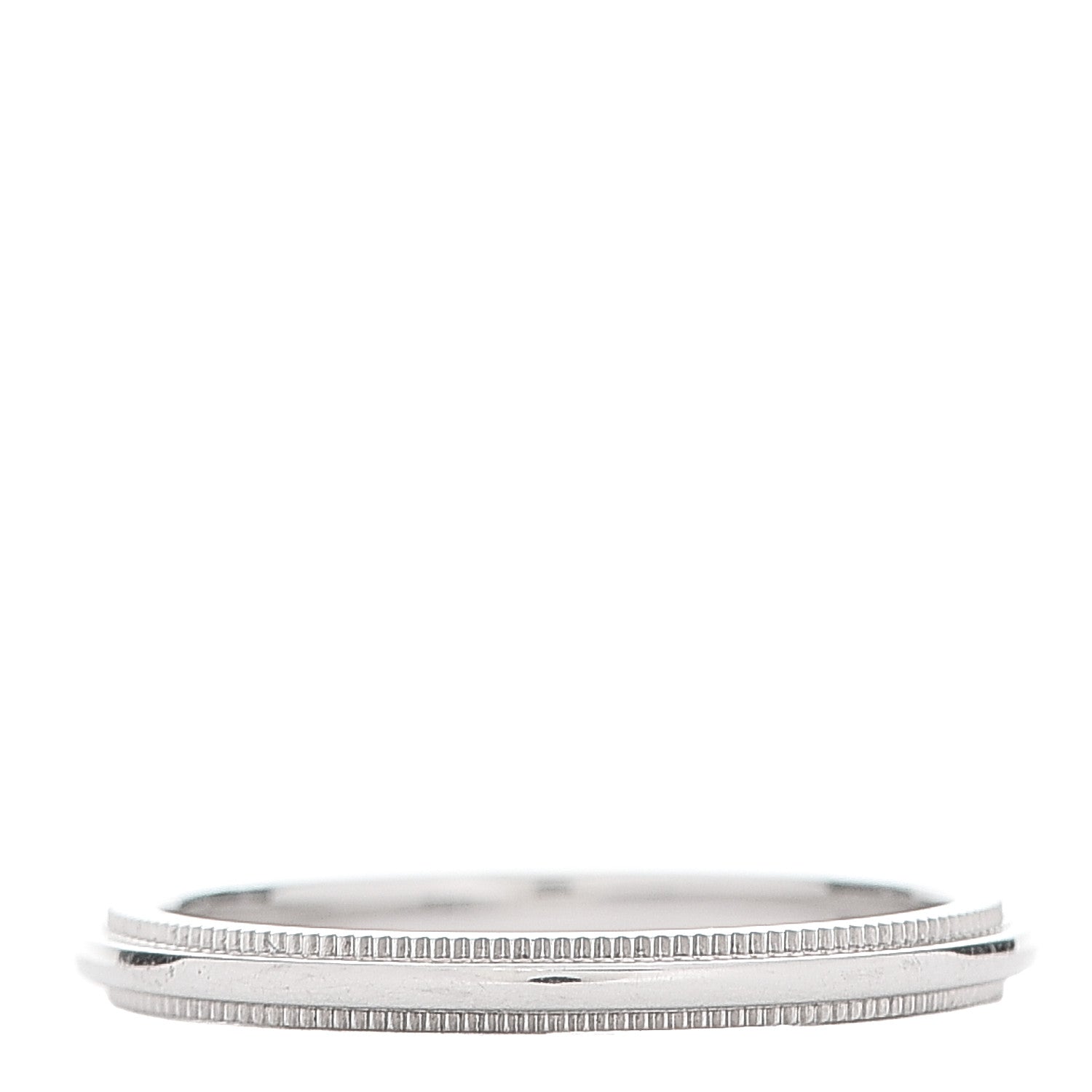 Tiffany Platinum 2mm Milgrain Wedding Band Ring 53 6.25 3 of 4