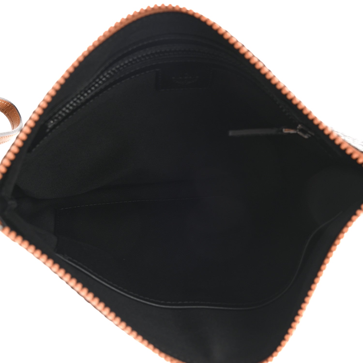 MCM Visetos Medium Stark Wristlet Pouch Black Cognac 5 of 8