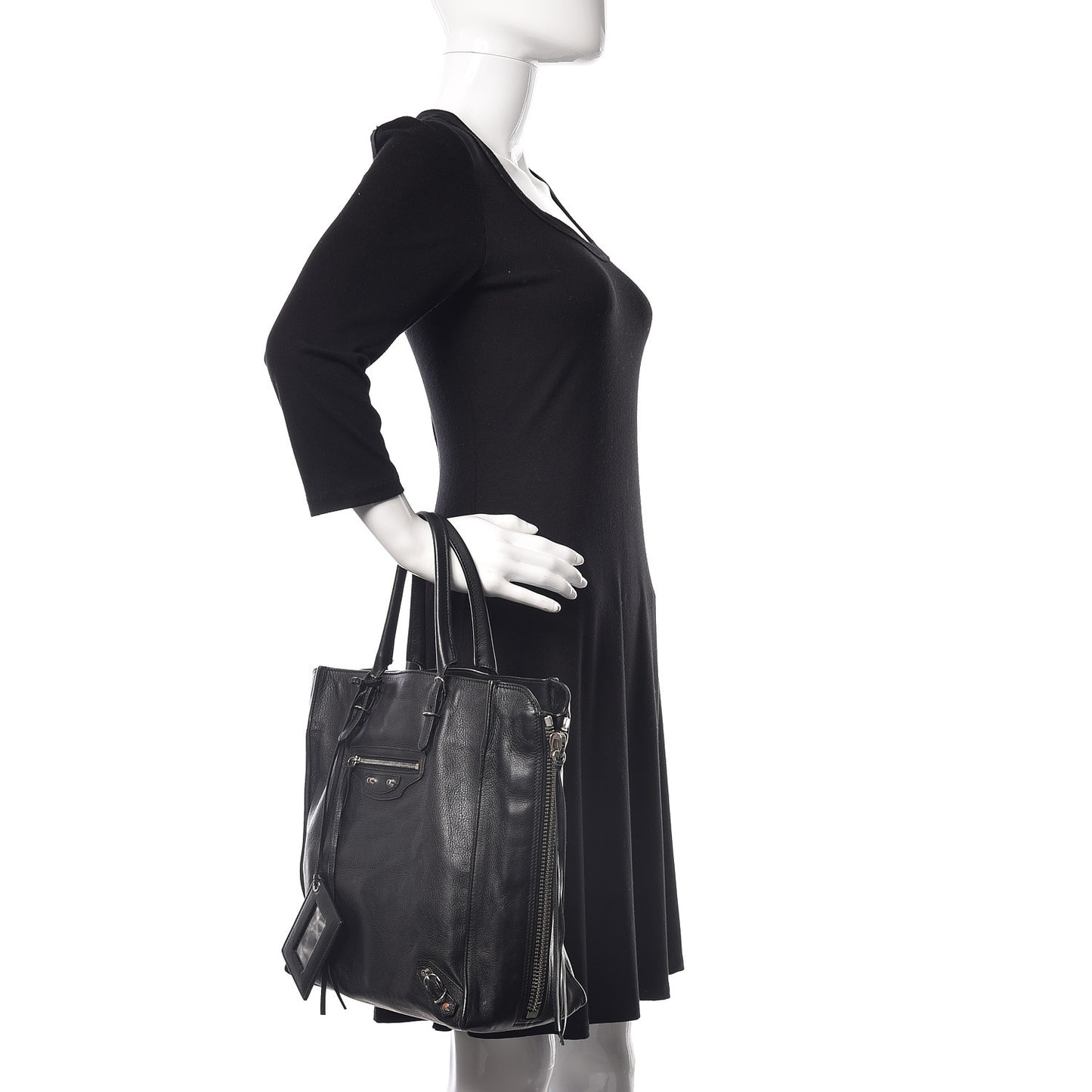 Veau Papier A5 Zip Around Tote Black