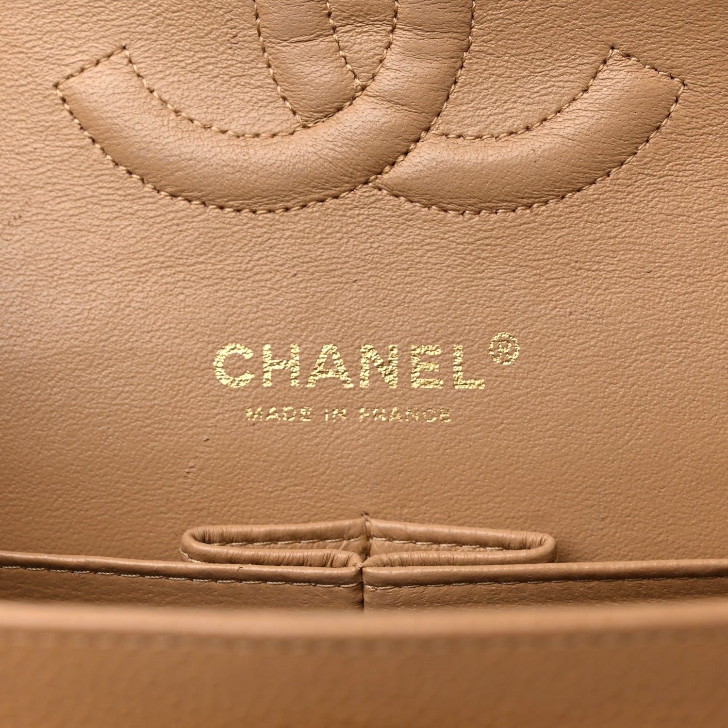 Chanel Caviar Quilted Medium Double Flap Beige 6 of 14