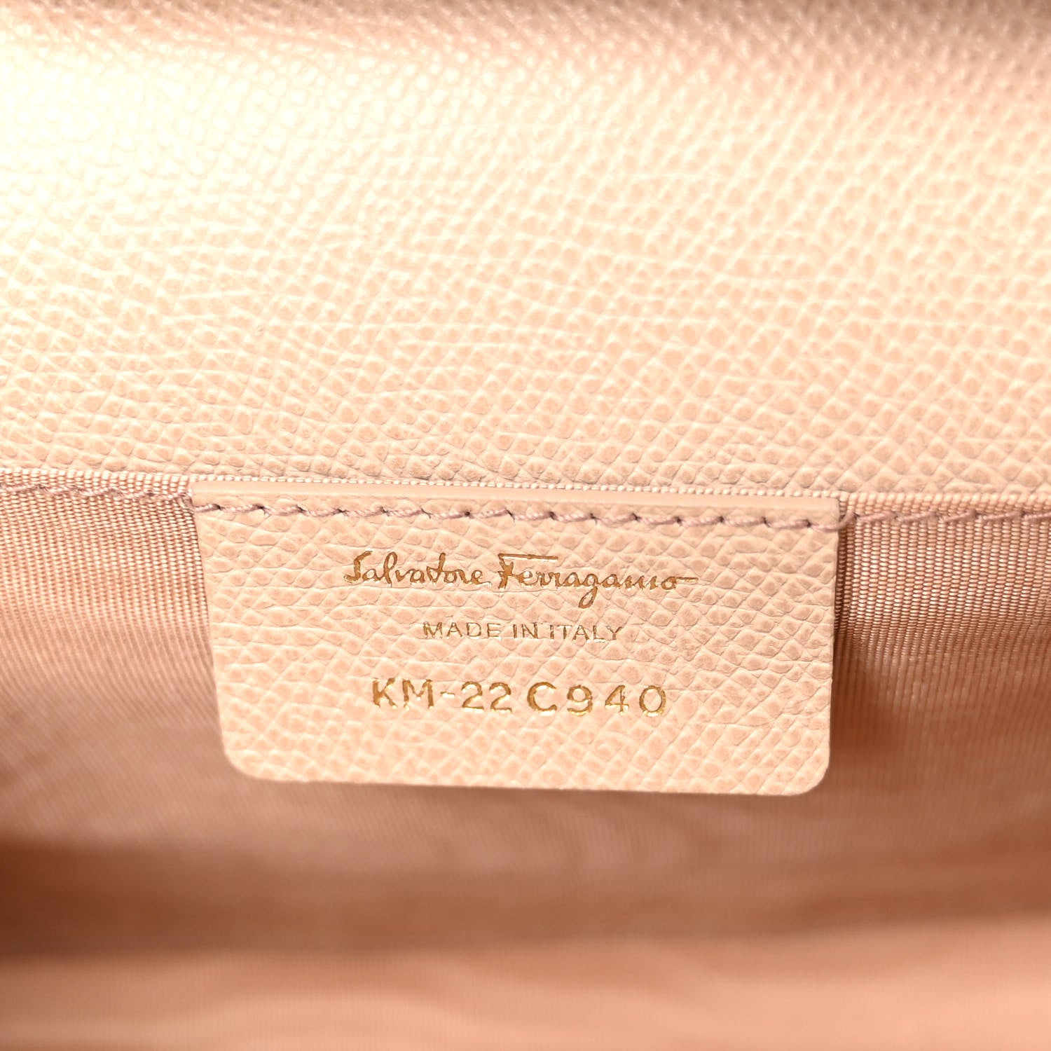 Salvatore Ferragamo Hammered Calfskin Vara Bow Minibag Beige 6 of 10