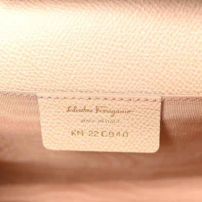 Salvatore Ferragamo Hammered Calfskin Vara Bow Minibag Beige 6 of 10