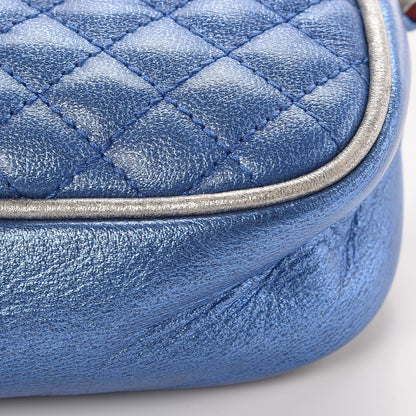 Gucci Laminated Nappa Trapuntata Mini Zumi Dome Shoulder Bag Rosso Marine Argento 8 of 8
