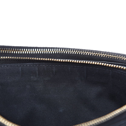 Saint Laurent Grained Lambskin Quilted Mini Becky Double Zip Bag Black 13 of 16