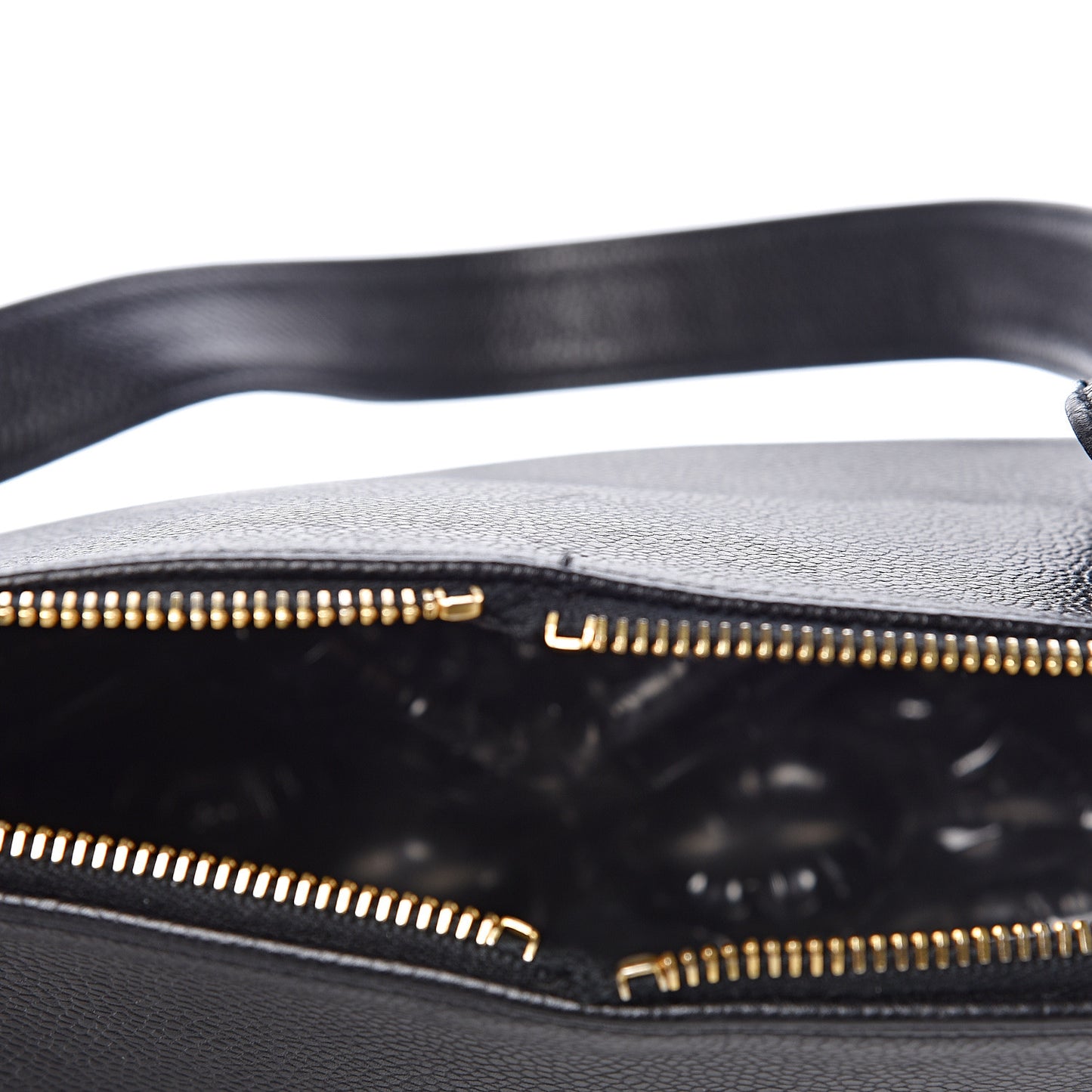 Caviar Large CC Shoulder Bag Black