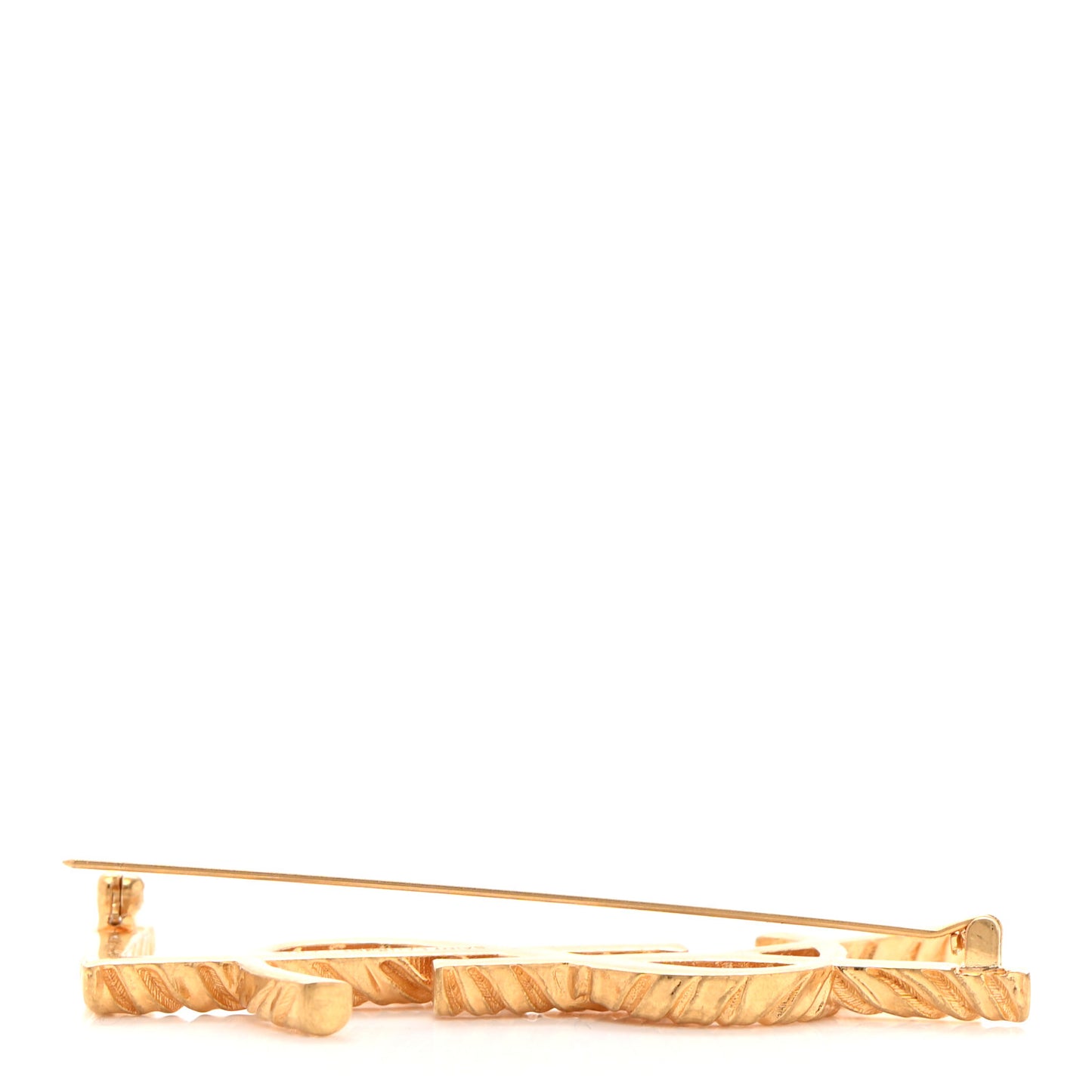 Brass Cassandre Opyum YSL Twisted Brooch Gold