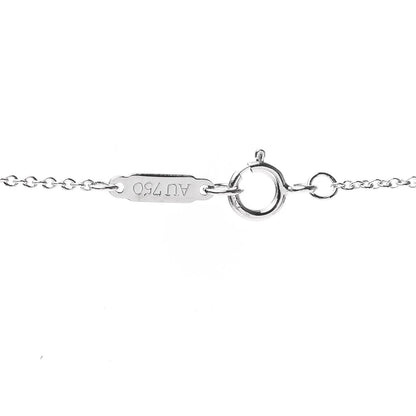 Tiffany 18K White Gold Diamond Metro Round Pendant Necklace 5 of 7