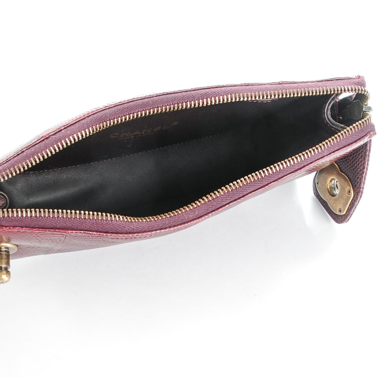 Lizard Boy Clutch Burgundy