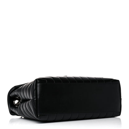 Saint Laurent Calfskin Y Quilted Monogram Medium Loulou Chain Satchel Black 4 of 15