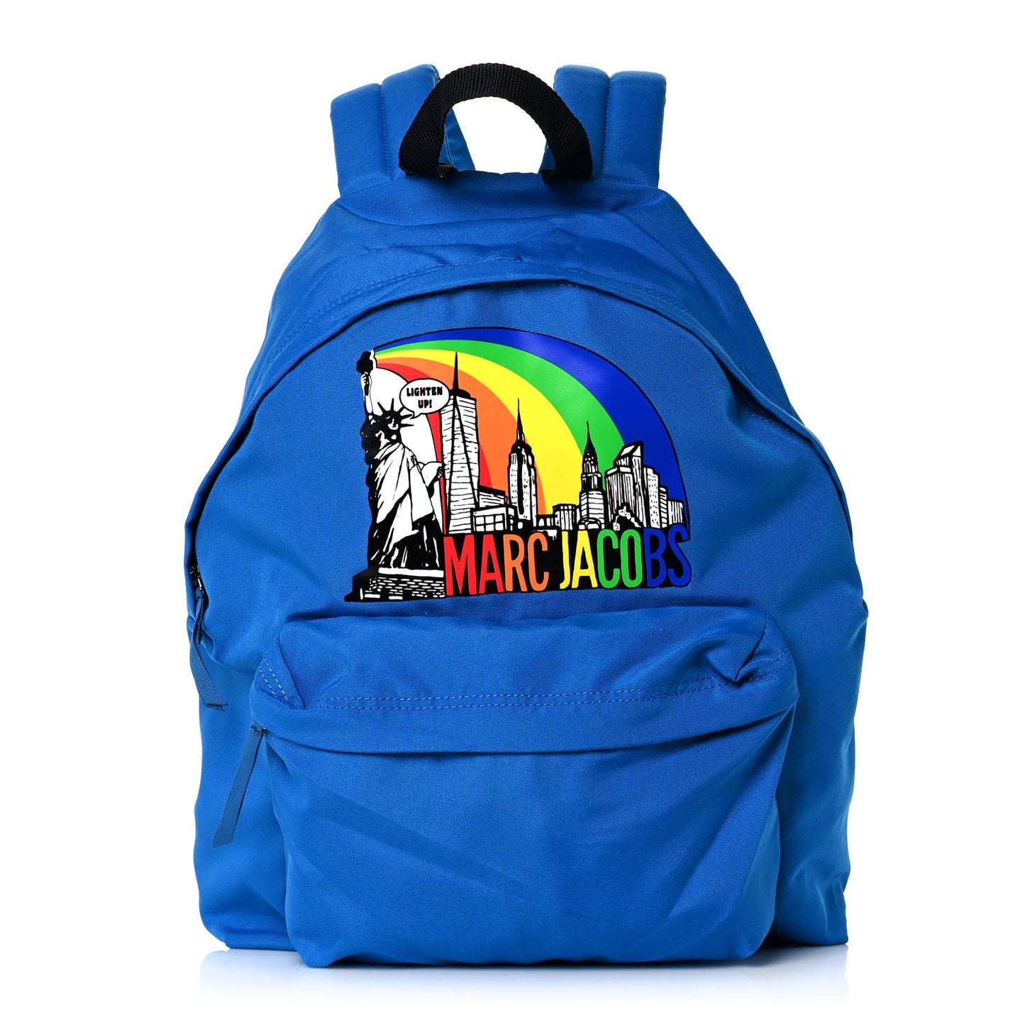 Nylon Statue of Liberty Print Backpack Cobalt Blue