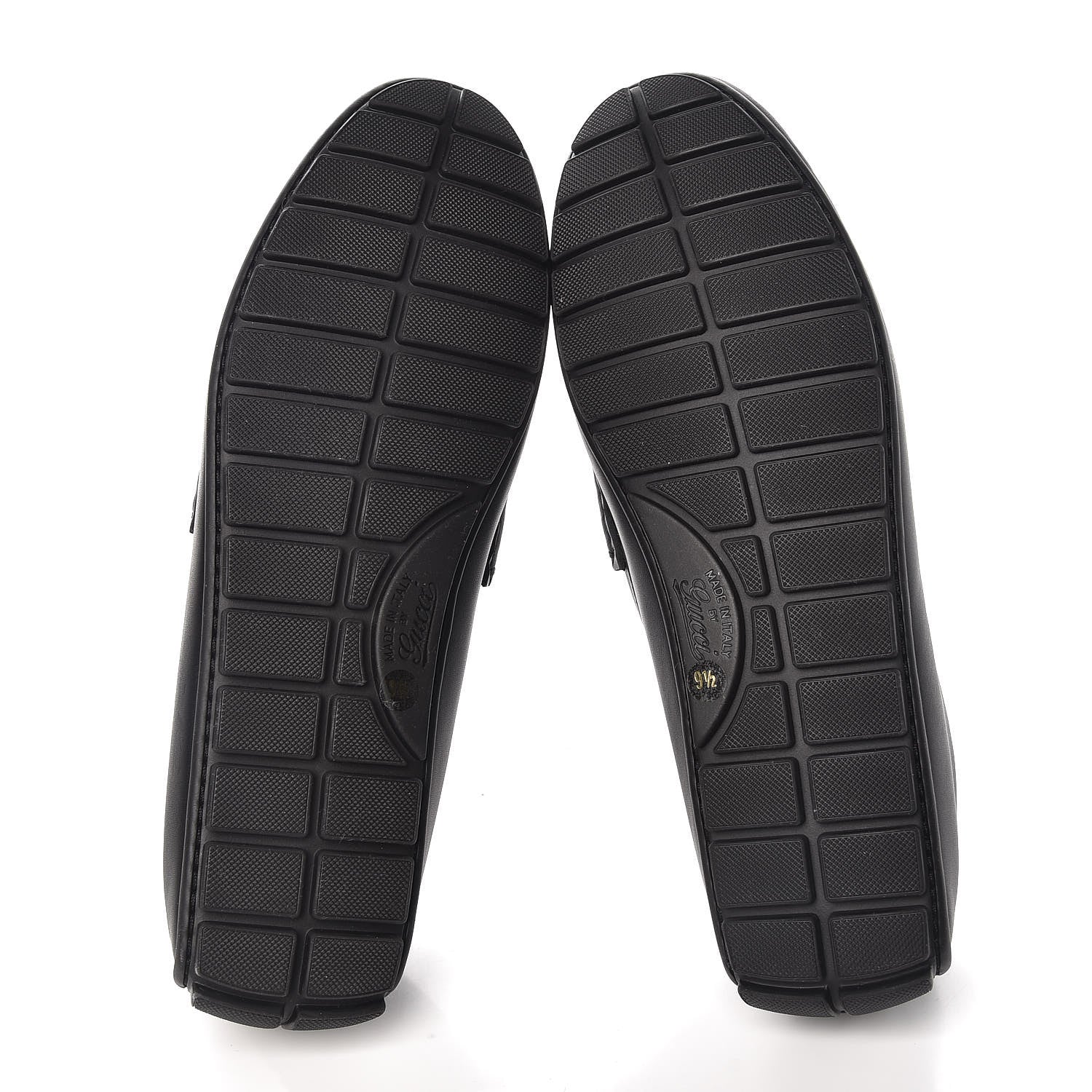 Gucci Guccissima Calfskin Mens Driver Loafers 9.5 Black 5 of 9