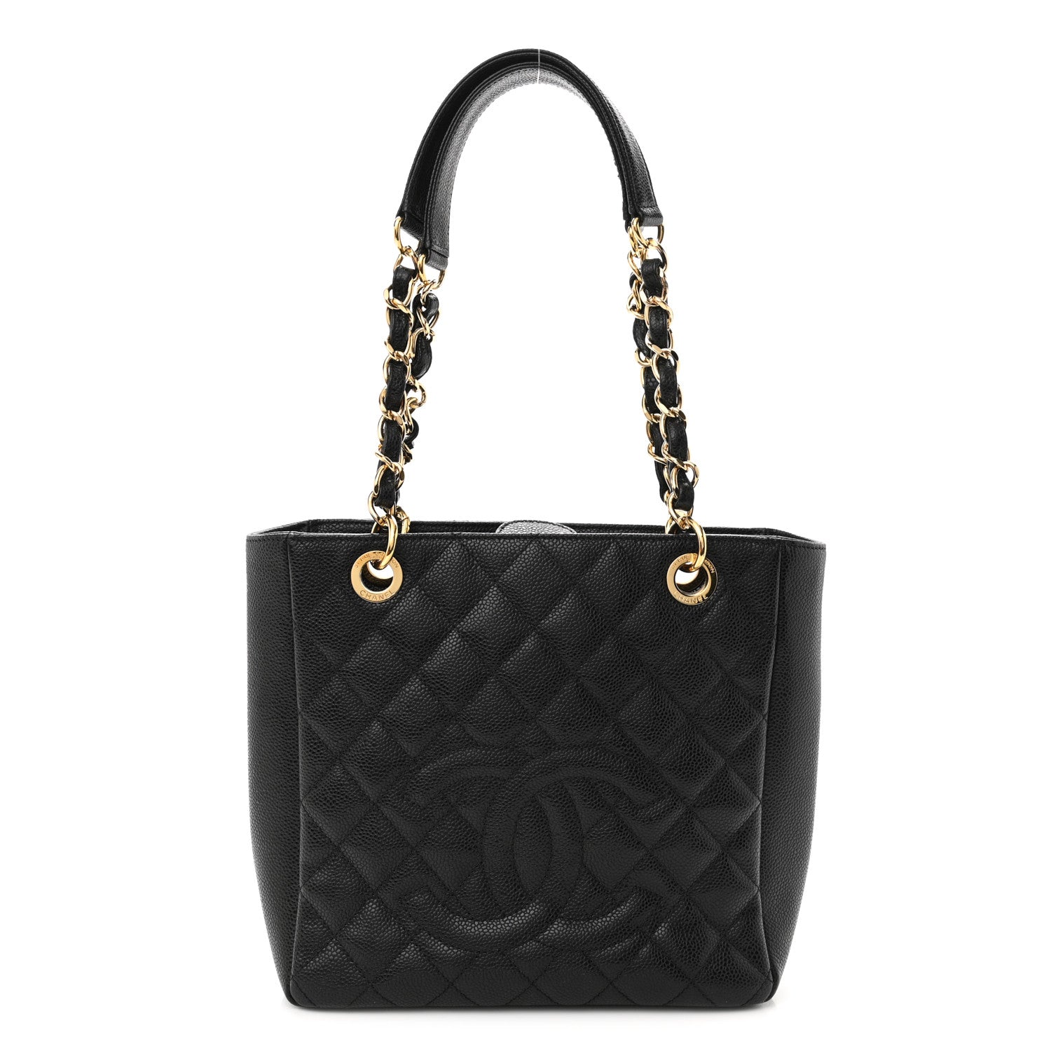Chanel Caviar Quilted Petit Shopping Tote PST Black 1 of 10