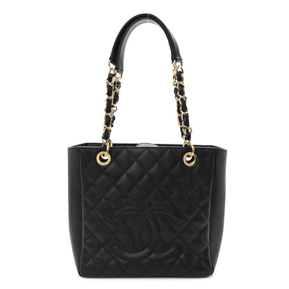 Chanel Caviar Quilted Petit Shopping Tote PST Black 1 of 10