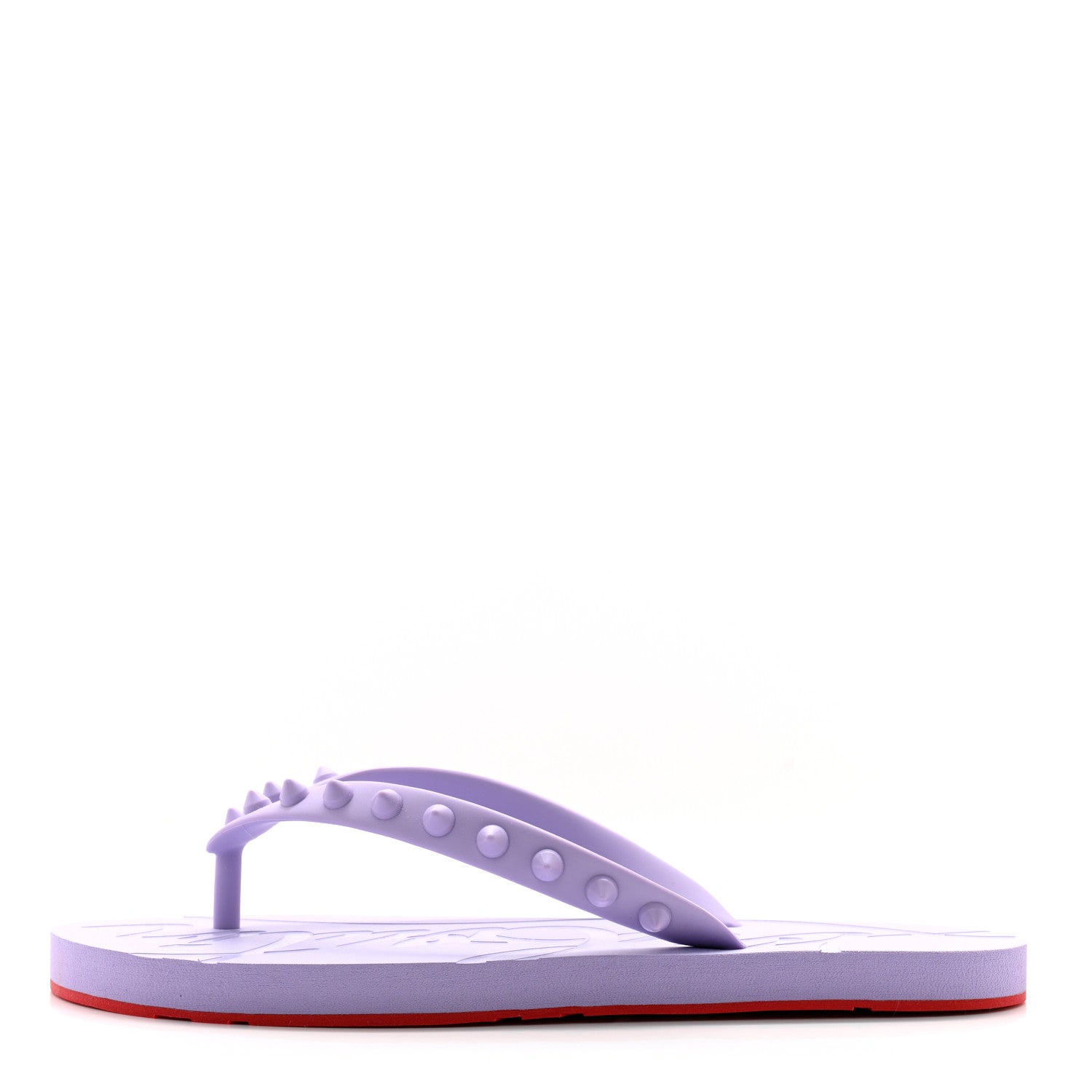 Christian Louboutin Rubber Spike Loubi Donna Flip Flop 36 Lilac Smoke 1 of 8