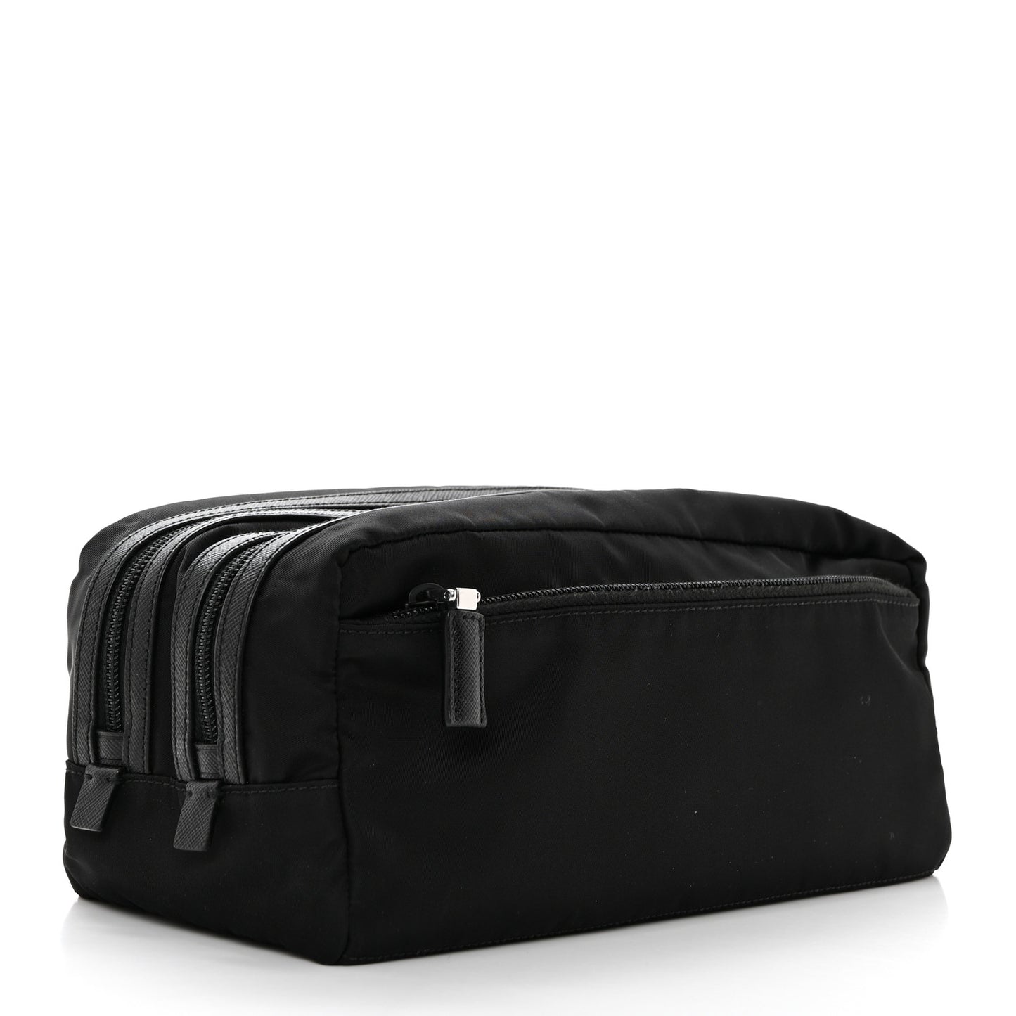 Re-Nylon Saffiano Travel Pouch Black