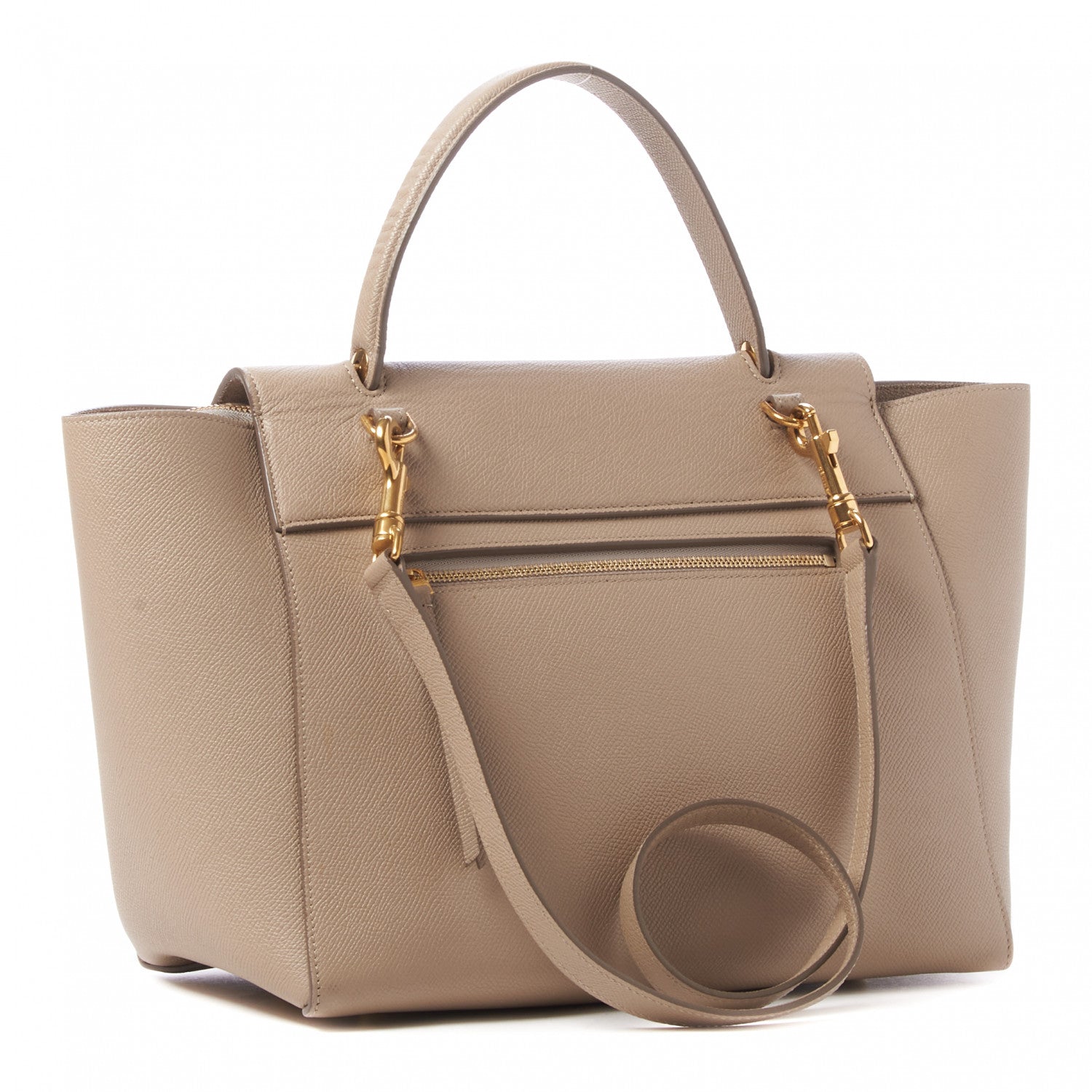 Celine Drummed Calfskin Mini Belt Bag Dune 2 of 8