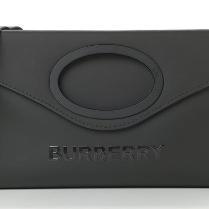 Burberry Rubberised Cotton Foldover Pocket Bag Black 7 of 9