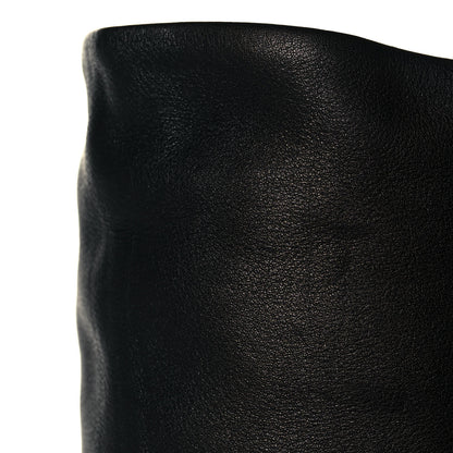 Saint Laurent Calfskin Dana Knee High Fringed Boots 36.5 Black 9 of 10
