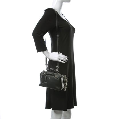 Fendi Shiny Nappa Crystal Croc Tail Mini By The Way Boston Bag Black Smoky Quartz 2 of 12