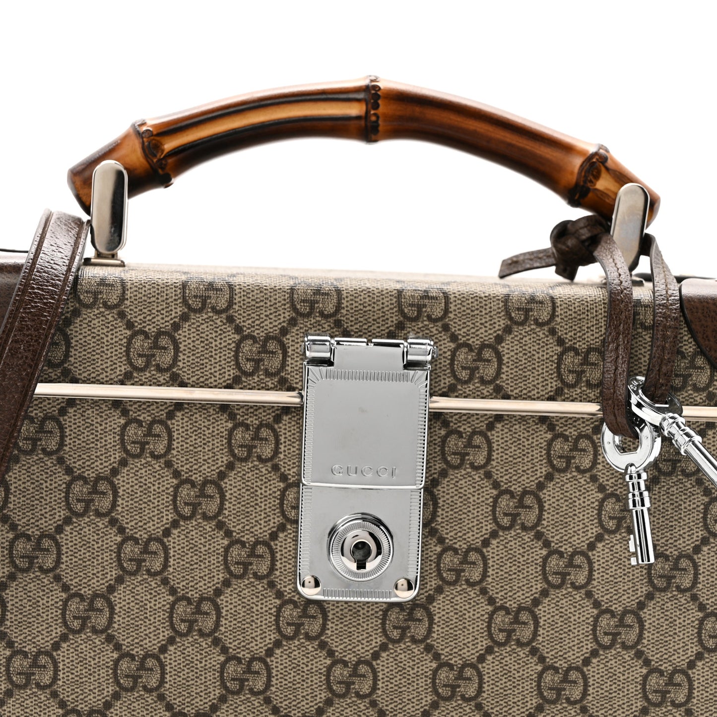 GG Supreme Monogram Globe-Trotter Beauty Case Brown