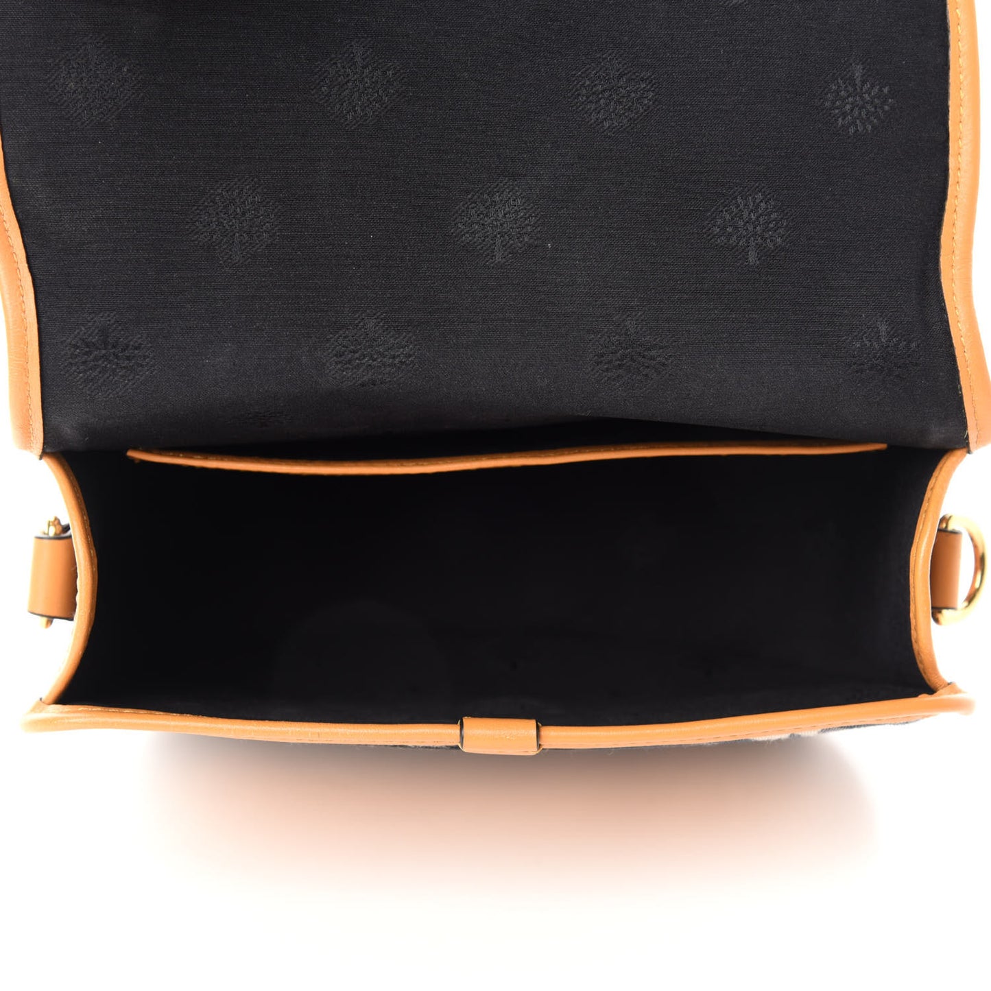 Econyl Nylon Jacquard Calfskin Mini M Satchel Deep Amber