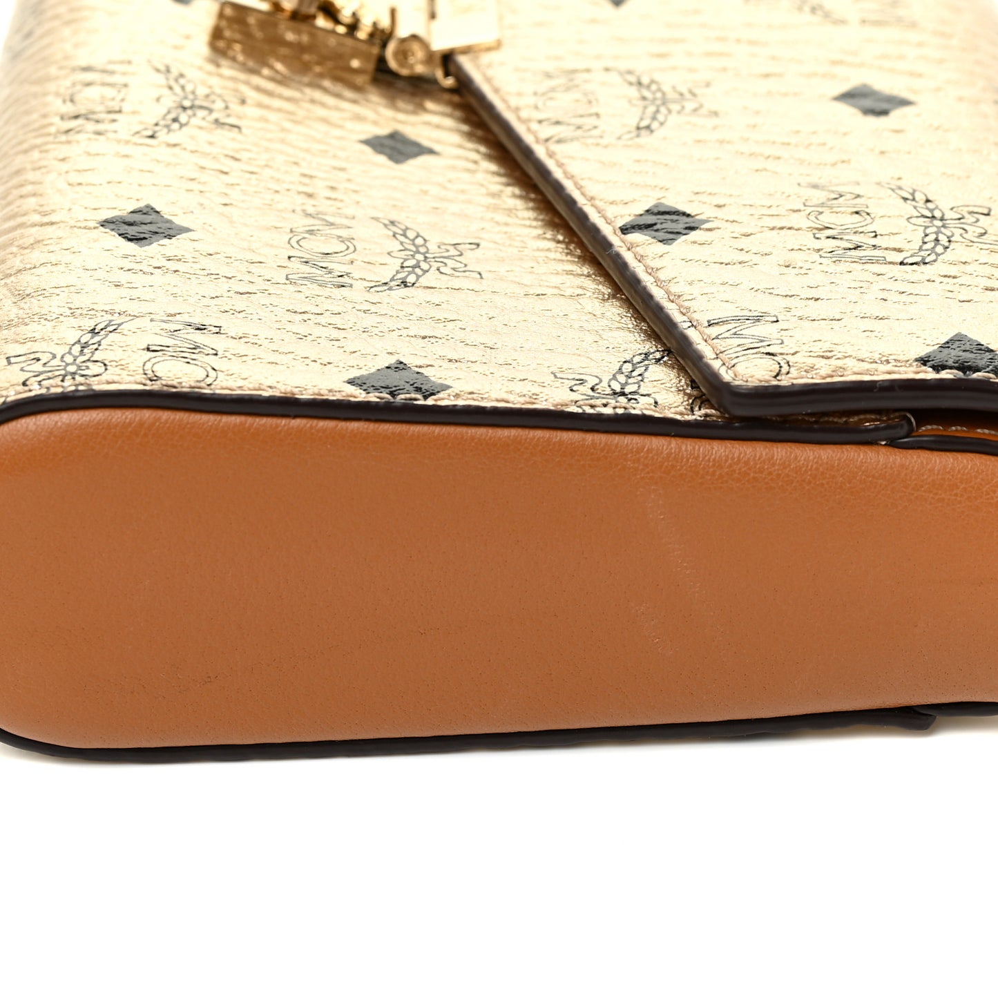 Metallic Visetos Medium Millie Crossbody Bag Berlin Gold