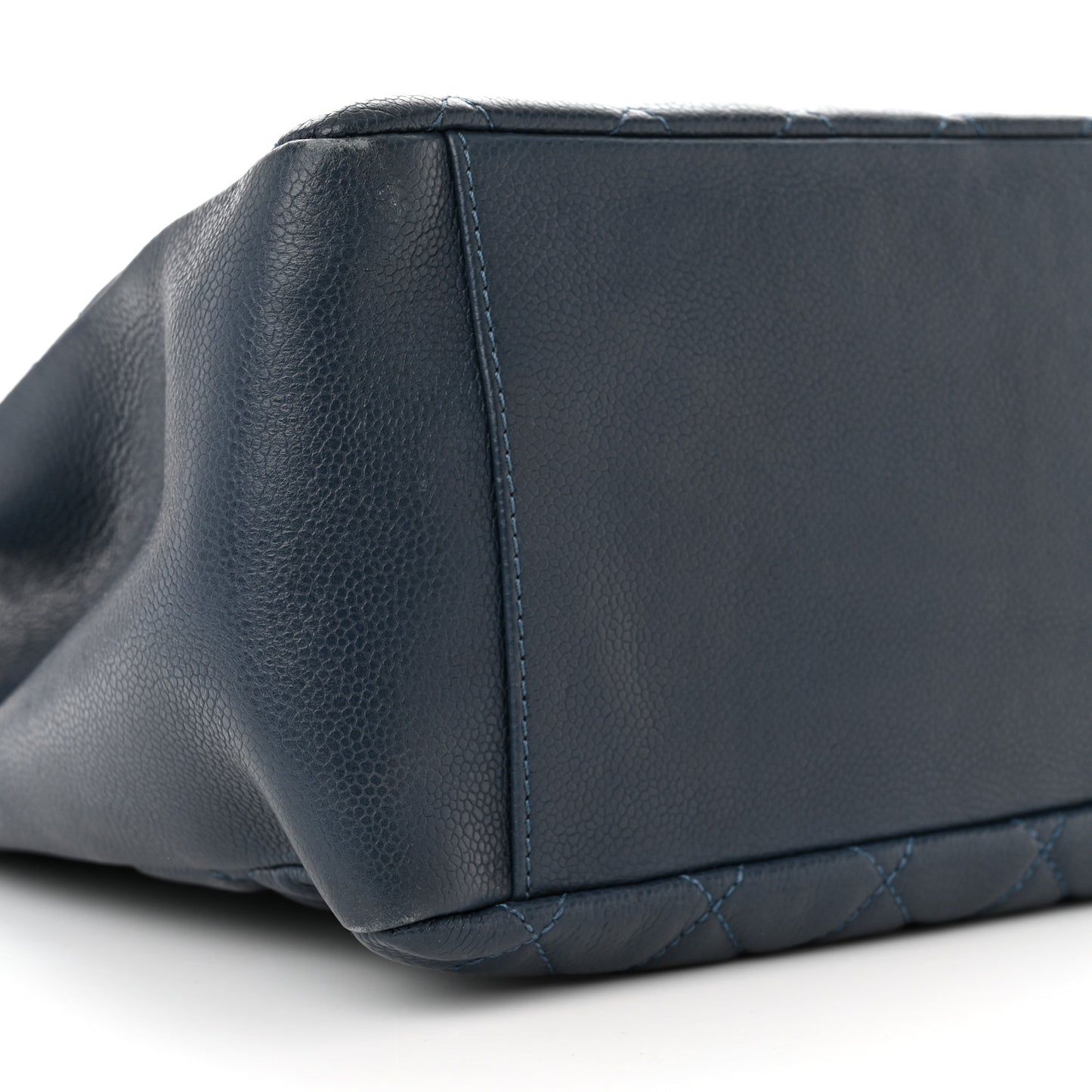 Caviar Quilted Grand Shopping Tote GST Dark Blue