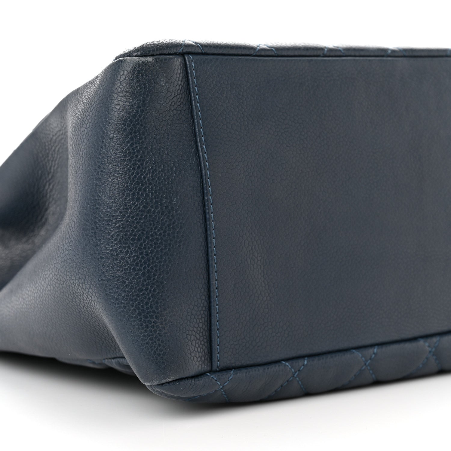 Chanel Caviar Quilted Grand Shopping Tote GST Dark Blue 9 of 10