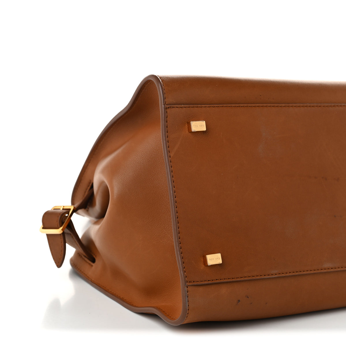 The Row Polished Saddle Calfskin Soft Margaux 12 Cuir 8 of 10