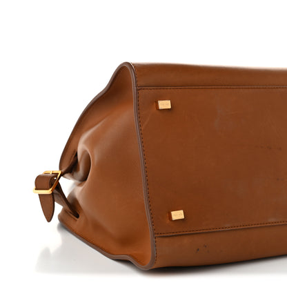 The Row Polished Saddle Calfskin Soft Margaux 12 Cuir 8 of 10