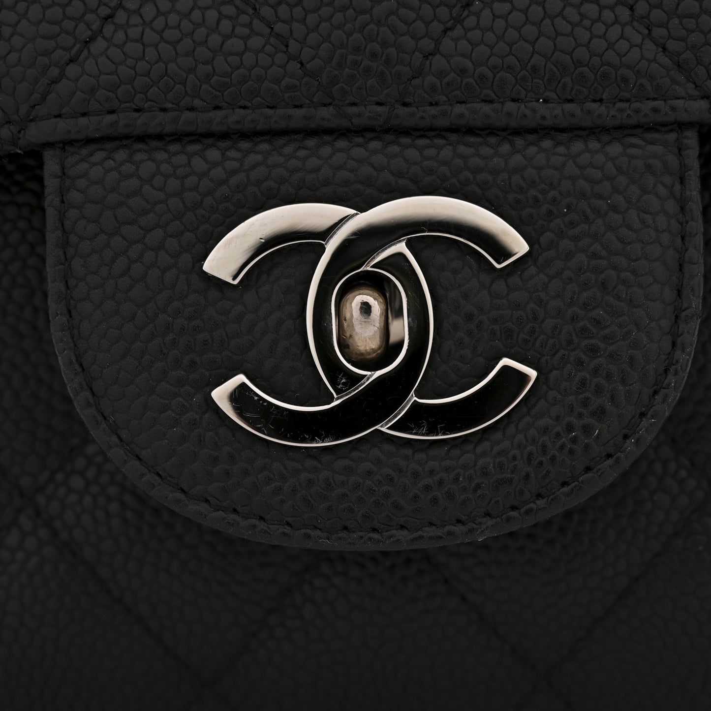 Caviar Quilted Jumbo Single Flap Black