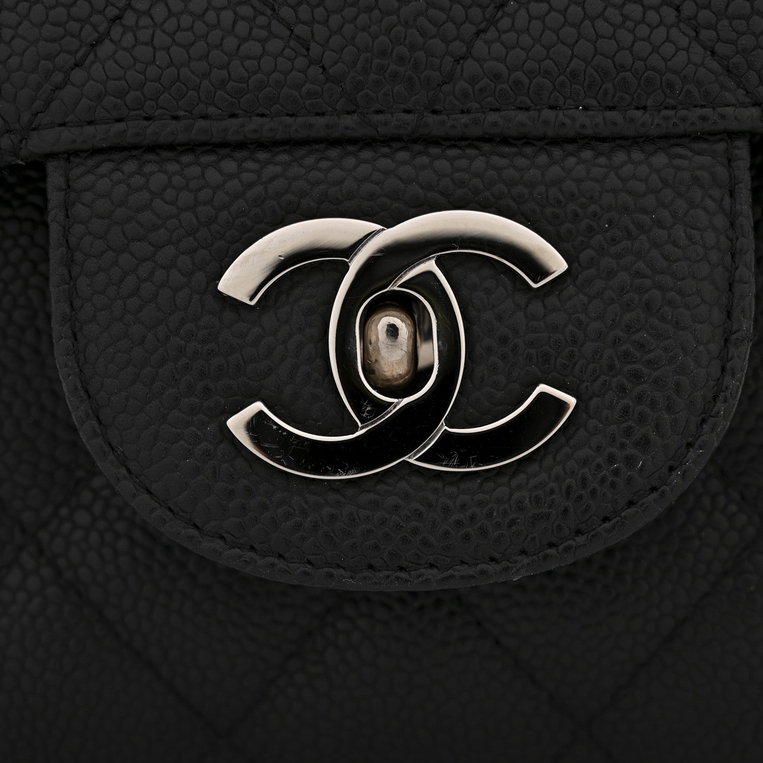 Chanel Caviar Quilted Jumbo Single Flap Black 12 of 13