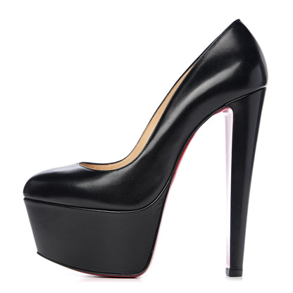 Christian Louboutin Shiny Calfskin Alta Vicky 160 Pumps 38 Black 1 of 9