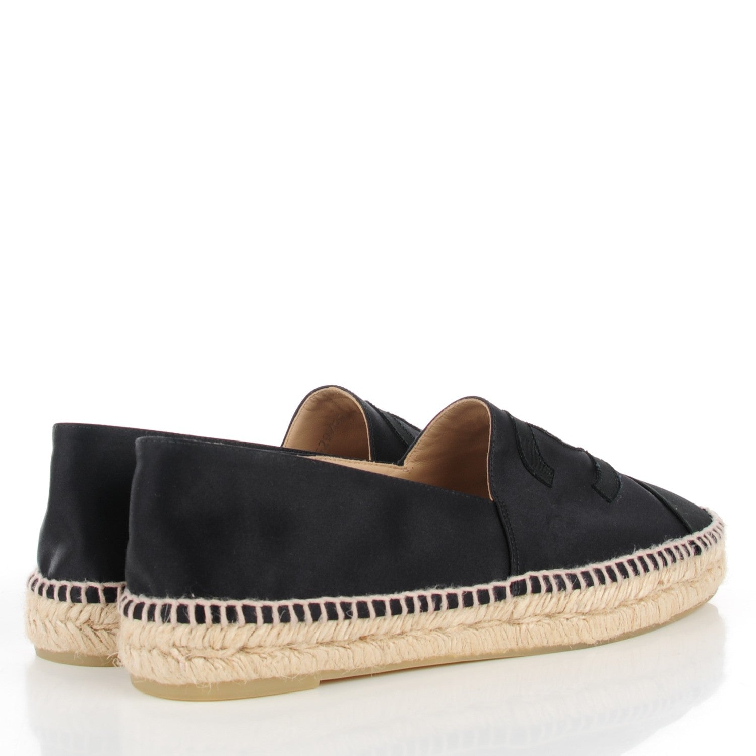 Chanel Satin CC Espadrilles 42 Black 4 of 9