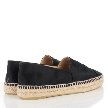 Chanel Satin CC Espadrilles 42 Black 4 of 9