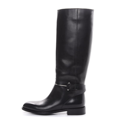 Balenciaga Calfskin Knee High Boots 40 Black 1 of 12