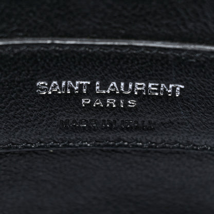 Saint Laurent Calfskin Y Quilted Monogram Small Loulou Chain Satchel Black 7 of 12
