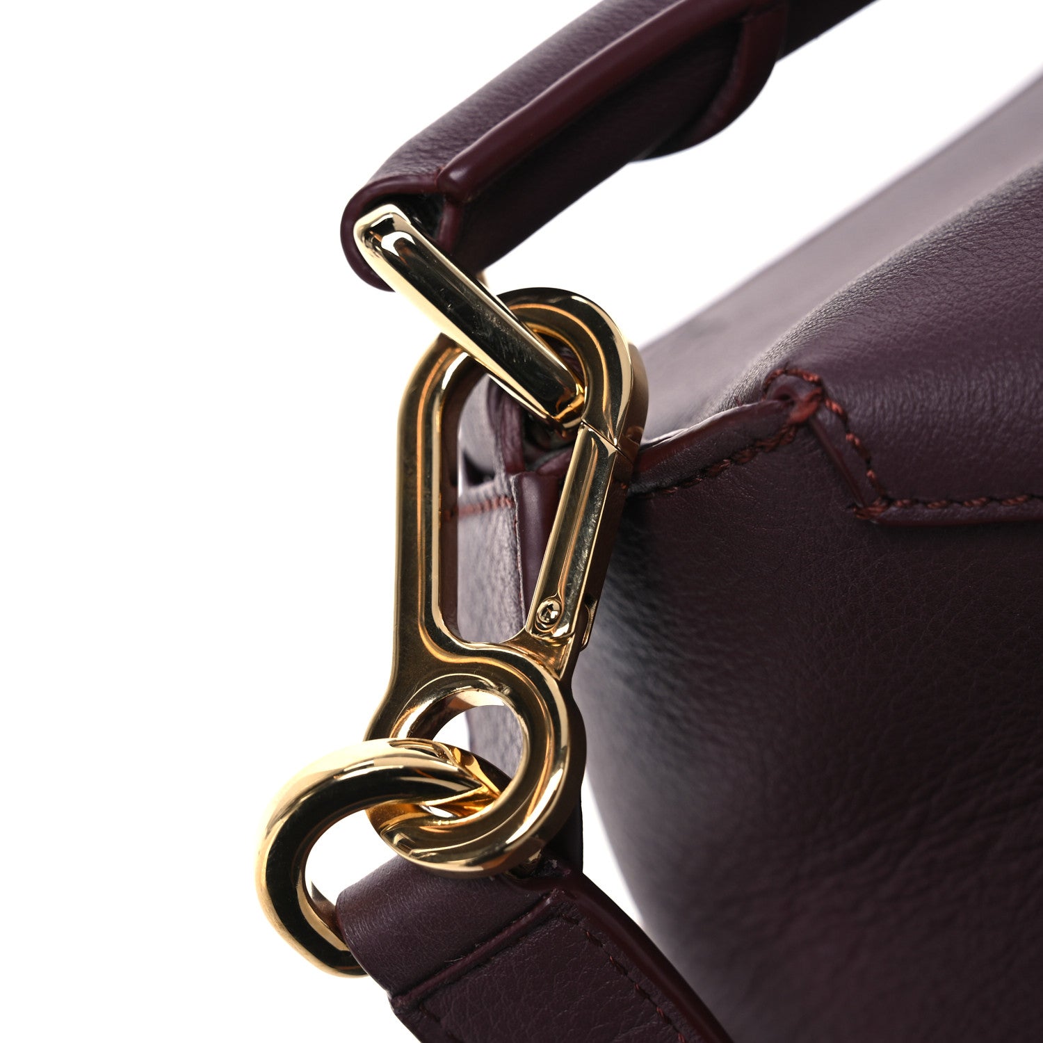 Loewe Soft Grained Calfskin Small Puzzle Edge Bag Dark Burgundy 13 of 14