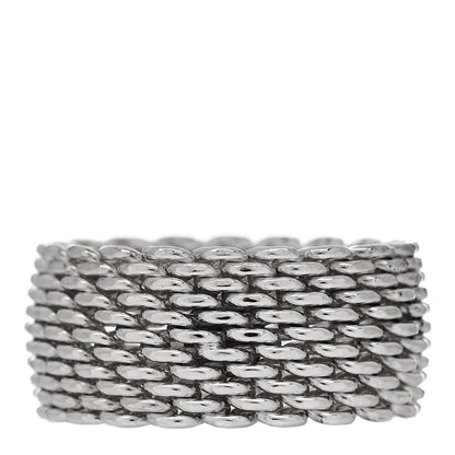 Tiffany Sterling Silver Somerset Mesh Ring 53 6.25 3 of 4