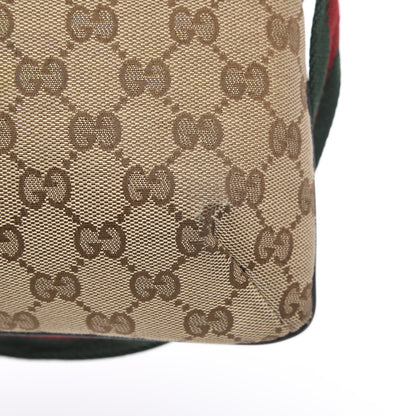 Gucci Monogram Web Small Flat Messenger Crossbody Dark Brown 11 of 12