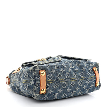 Louis Vuitton LOUIS VUITTON Monogram Denim Baggy PM Blue 4 of 10