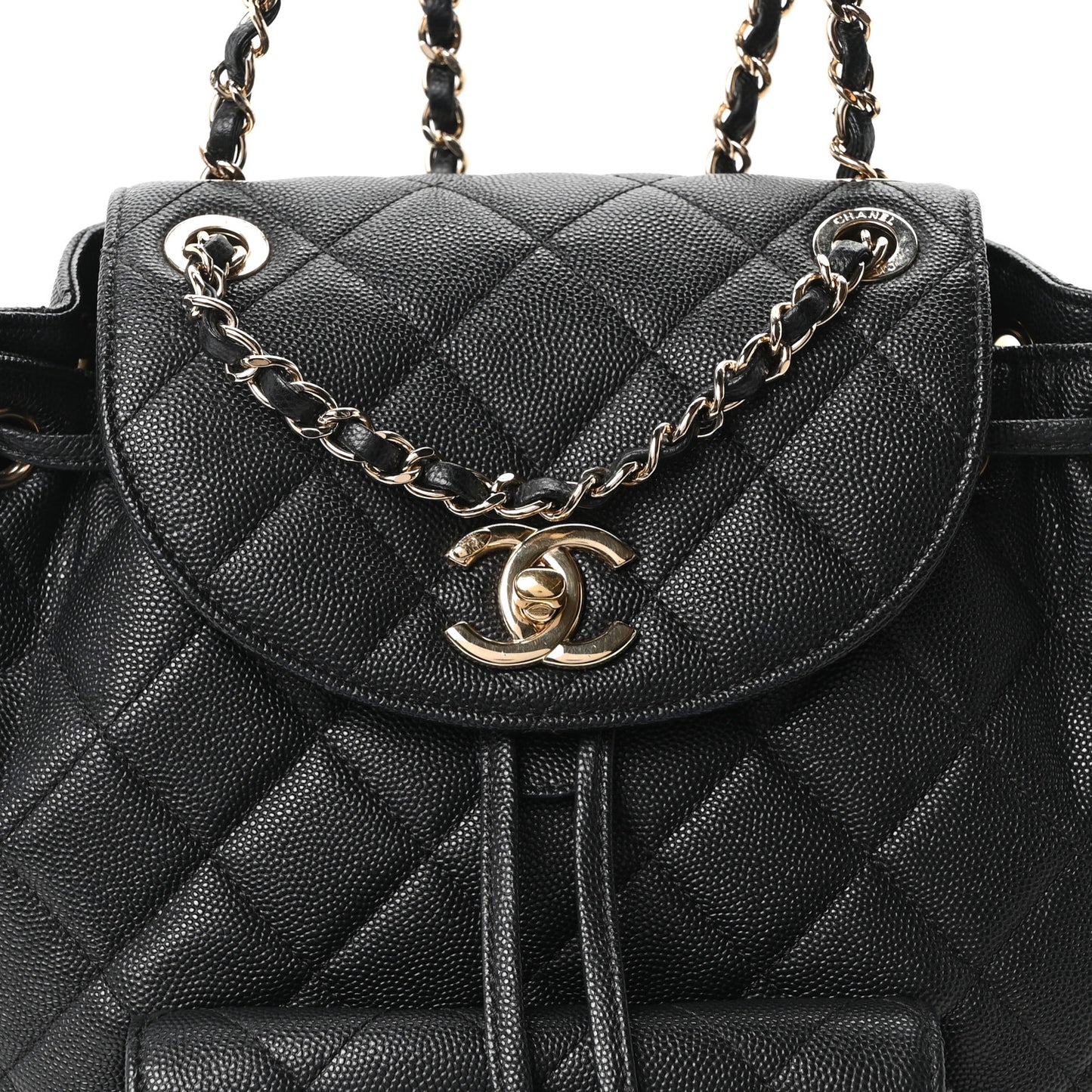 Caviar Quilted Backpack Bag Black