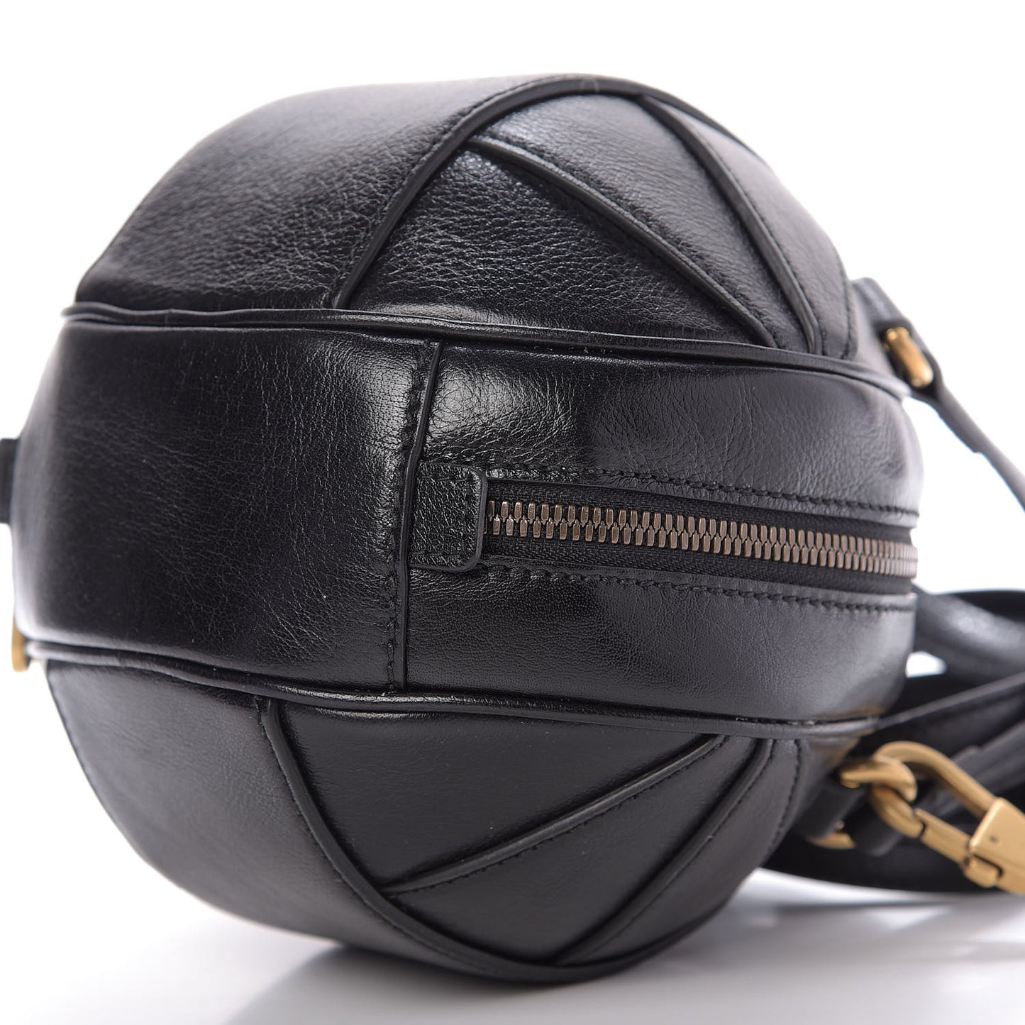 Piuma Lux Energy Mini Tifosa Basketball Shaped Shoulder Bag Black
