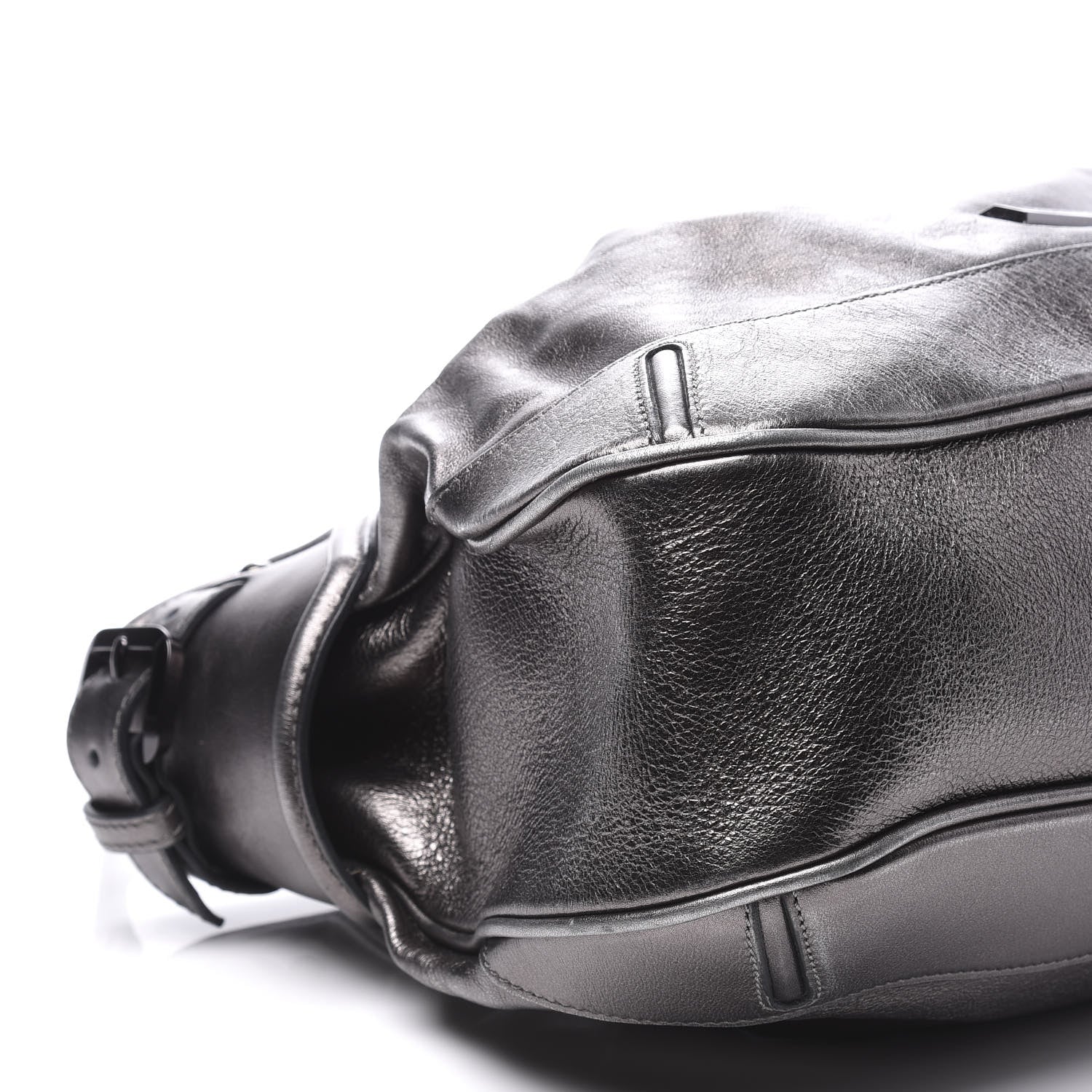 Burberry Metallic Calfskin Shoulder Bag Anthracite 8 of 11