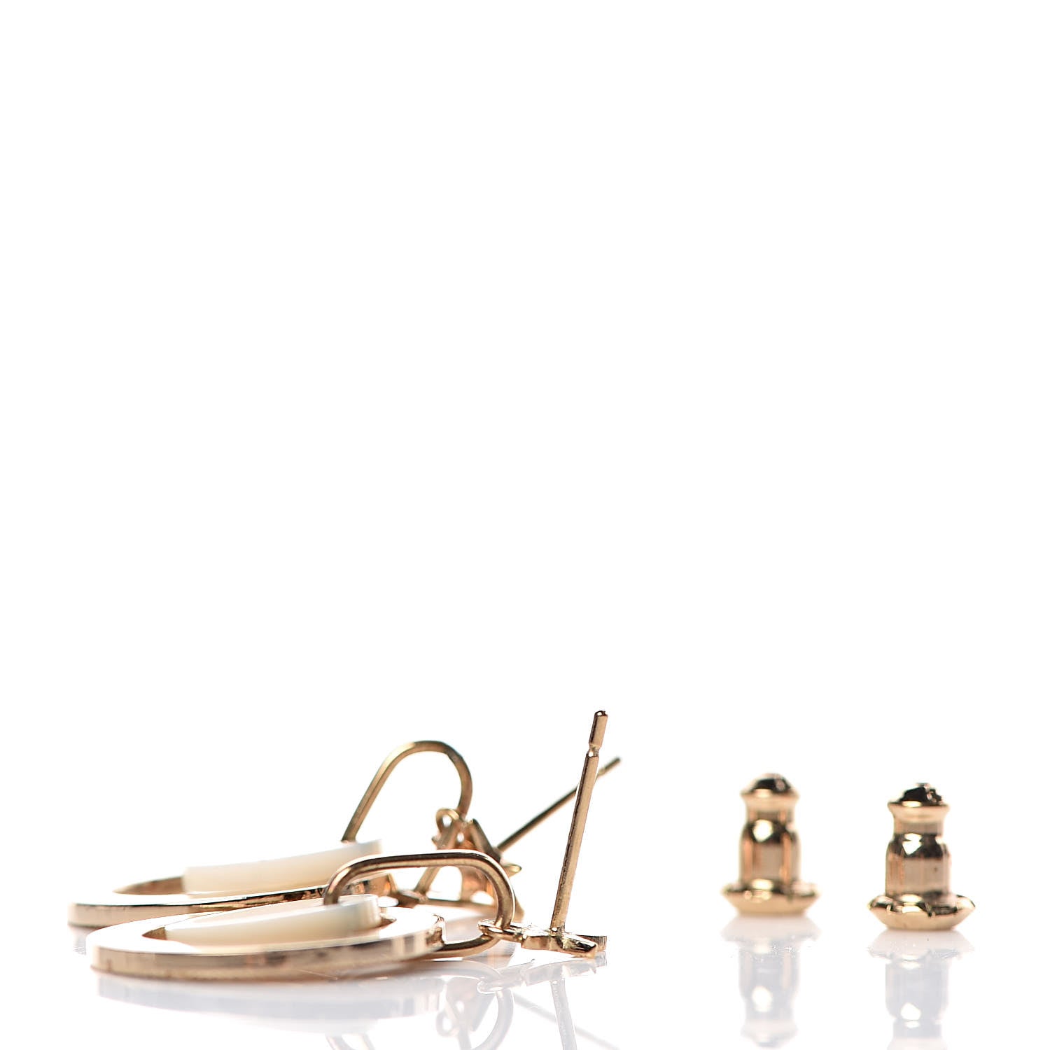 Christian Dior Crystal Pearl Star Round Drop Earrings Gold 2 of 3