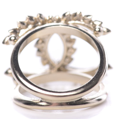 Chanel Metal Strass Dazzling Wheat CC Ring 6 Gold 4 of 6