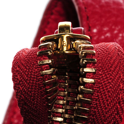 Celine Pebbled Calfskin Mini Luggage Red 5 of 8