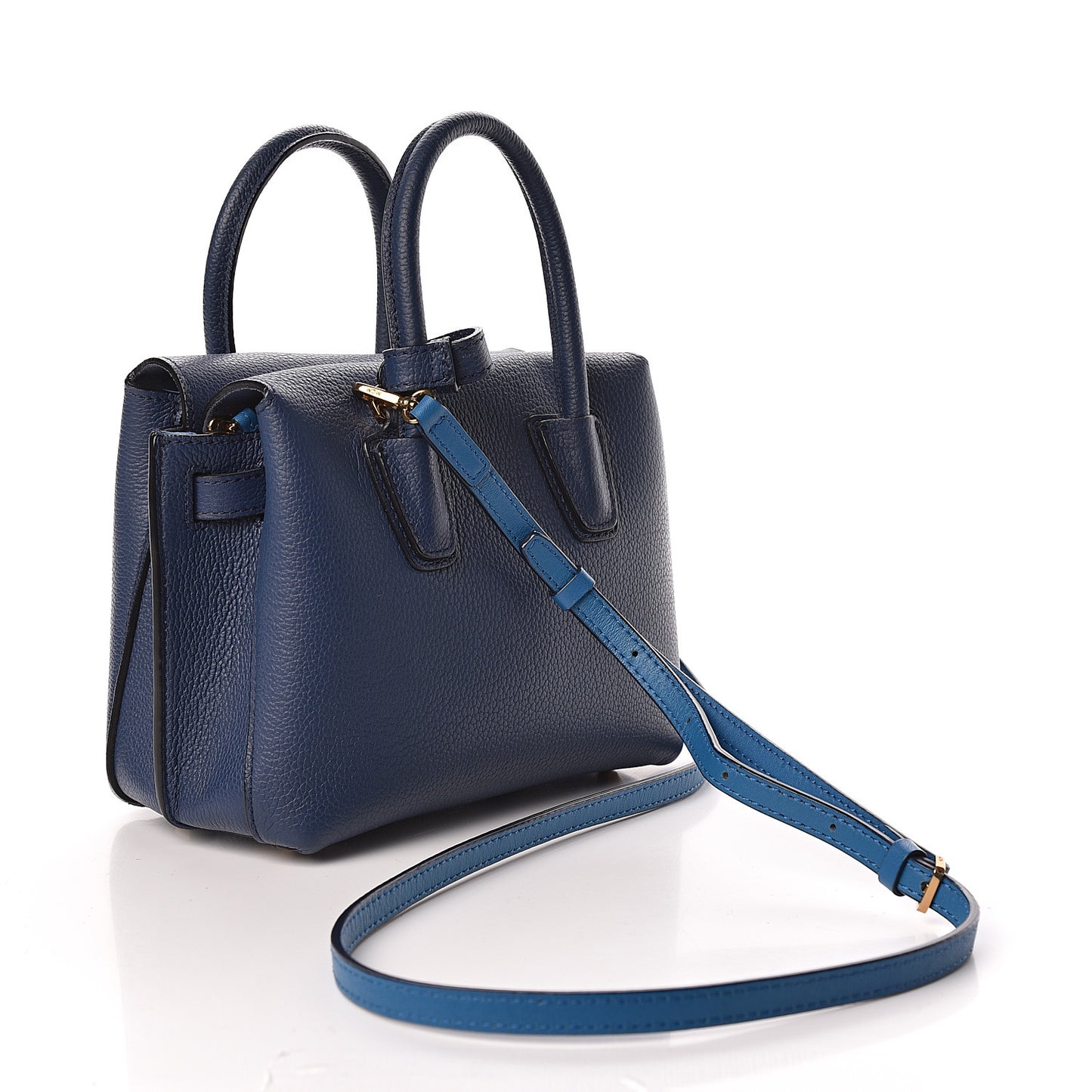 Grained Calfskin Mini Milla Tote Navy